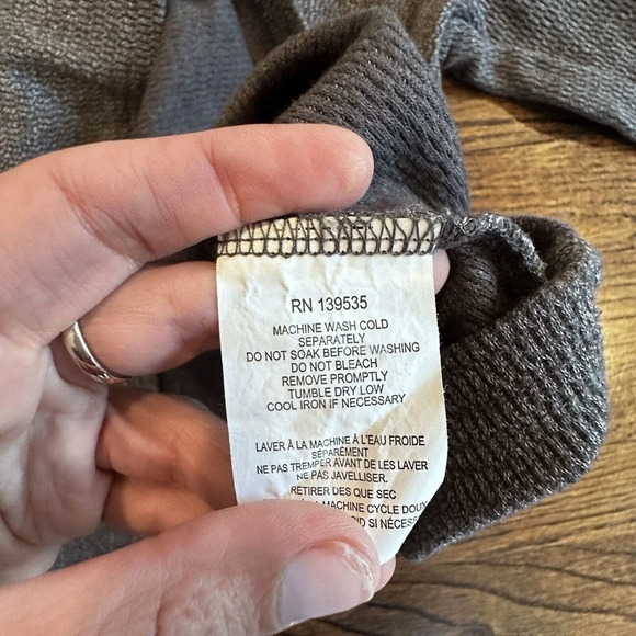 Grayers RAYBURN WAFFLE JACQUARD HOODIE GUNMETAL GRAY Size Large U0761 - Picture 5 of 8